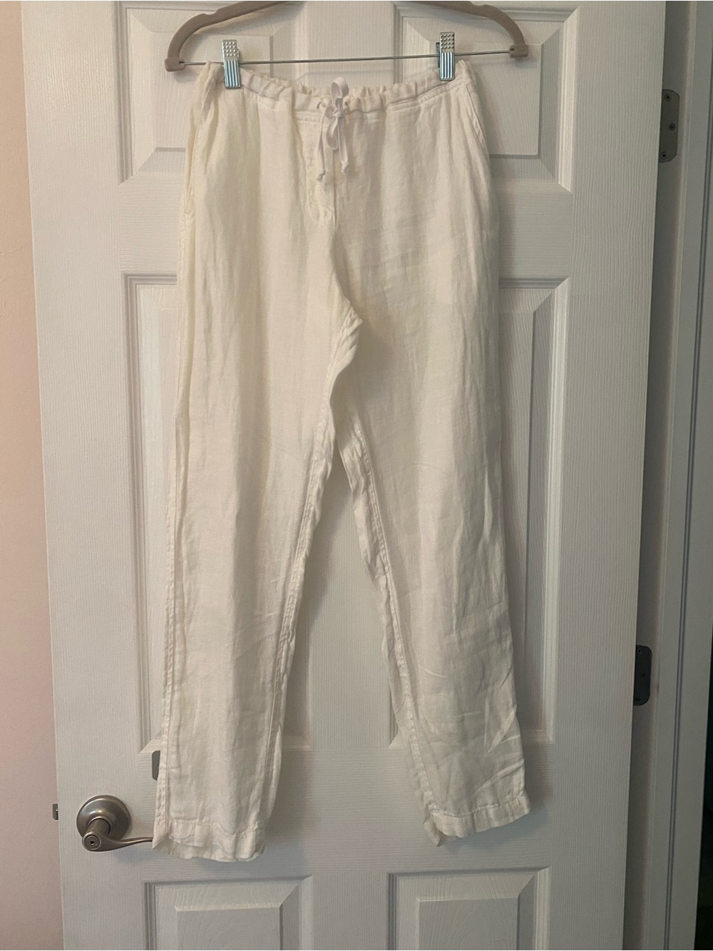 CP Shades White Linen Drawstring Chinos